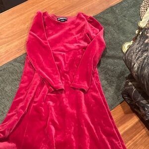 Lands End Velvet Girls Dress Size 7